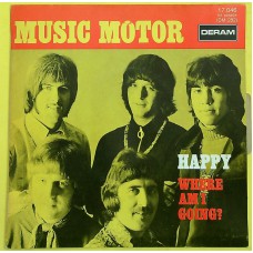 MUSIC MOTOR Happy / Where Am I Going? (Deram DR 17046) France 1970 PS 45 (Pop Rock) - Swinging Blue Jeans.